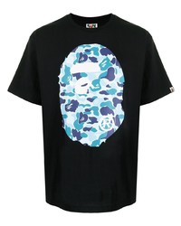 Мужская черная футболка с круглым вырезом с принтом от A Bathing Ape