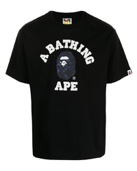 Мужская черная футболка с круглым вырезом с принтом от A Bathing Ape