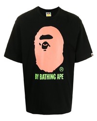 Мужская черная футболка с круглым вырезом с принтом от A Bathing Ape