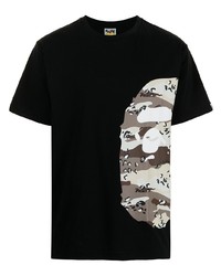 Мужская черная футболка с круглым вырезом с принтом от A Bathing Ape