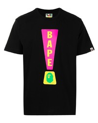 Мужская черная футболка с круглым вырезом с принтом от A Bathing Ape