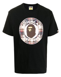 Мужская черная футболка с круглым вырезом с принтом от A Bathing Ape