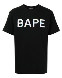 Мужская черная футболка с круглым вырезом с принтом от A Bathing Ape