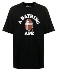 Мужская черная футболка с круглым вырезом с принтом от A Bathing Ape