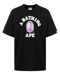 Мужская черная футболка с круглым вырезом с принтом от A Bathing Ape