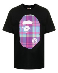 Мужская черная футболка с круглым вырезом с принтом от A Bathing Ape