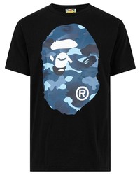 Мужская черная футболка с круглым вырезом с принтом от A Bathing Ape