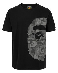 Мужская черная футболка с круглым вырезом с принтом от A Bathing Ape