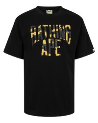 Мужская черная футболка с круглым вырезом с принтом от A Bathing Ape