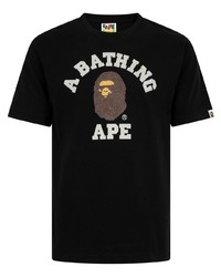 Мужская черная футболка с круглым вырезом с принтом от A Bathing Ape