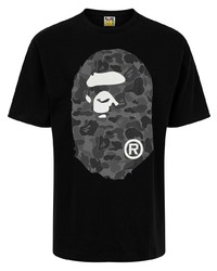 Мужская черная футболка с круглым вырезом с принтом от A Bathing Ape