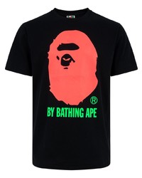 Мужская черная футболка с круглым вырезом с принтом от A Bathing Ape