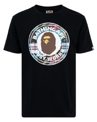 Мужская черная футболка с круглым вырезом с принтом от A Bathing Ape