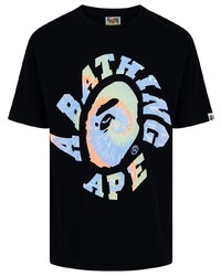 Мужская черная футболка с круглым вырезом с принтом от A Bathing Ape