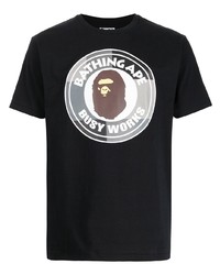 Мужская черная футболка с круглым вырезом с принтом от A Bathing Ape