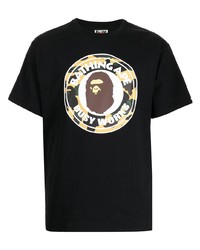 Мужская черная футболка с круглым вырезом с принтом от A Bathing Ape