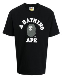 Мужская черная футболка с круглым вырезом с принтом от A Bathing Ape