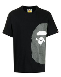 Мужская черная футболка с круглым вырезом с принтом от A Bathing Ape