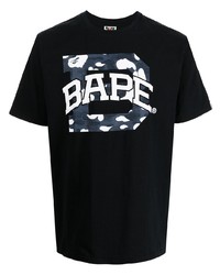 Мужская черная футболка с круглым вырезом с принтом от A Bathing Ape