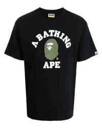 Мужская черная футболка с круглым вырезом с принтом от A Bathing Ape