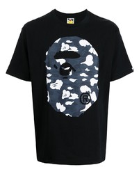 Мужская черная футболка с круглым вырезом с принтом от A Bathing Ape