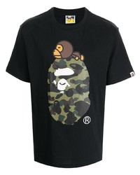 Мужская черная футболка с круглым вырезом с принтом от A Bathing Ape