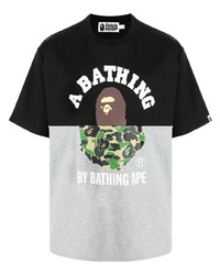 Мужская черная футболка с круглым вырезом с принтом от A Bathing Ape