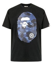 Мужская черная футболка с круглым вырезом с принтом от A Bathing Ape