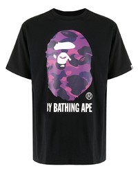 Мужская черная футболка с круглым вырезом с принтом от A Bathing Ape