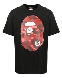 Мужская черная футболка с круглым вырезом с принтом от A Bathing Ape