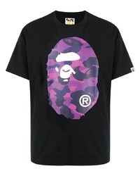 Мужская черная футболка с круглым вырезом с принтом от A Bathing Ape