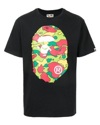 Мужская черная футболка с круглым вырезом с принтом от A Bathing Ape