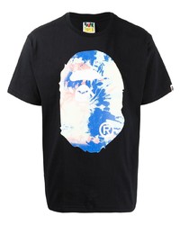 Мужская черная футболка с круглым вырезом с принтом от A Bathing Ape