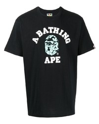 Мужская черная футболка с круглым вырезом с принтом от A Bathing Ape