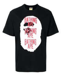 Мужская черная футболка с круглым вырезом с принтом от A Bathing Ape