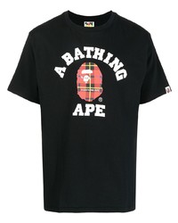 Мужская черная футболка с круглым вырезом с принтом от A Bathing Ape