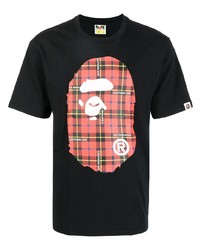 Мужская черная футболка с круглым вырезом с принтом от A Bathing Ape