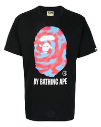 Мужская черная футболка с круглым вырезом с принтом от A Bathing Ape