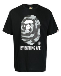 Мужская черная футболка с круглым вырезом с принтом от A Bathing Ape