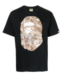 Мужская черная футболка с круглым вырезом с принтом от A Bathing Ape