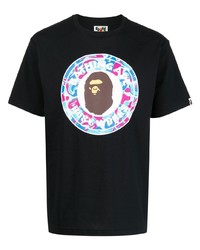 Мужская черная футболка с круглым вырезом с принтом от A Bathing Ape