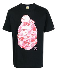 Мужская черная футболка с круглым вырезом с принтом от A Bathing Ape