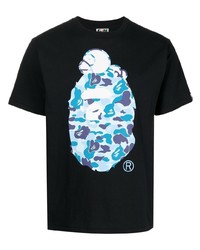 Мужская черная футболка с круглым вырезом с принтом от A Bathing Ape