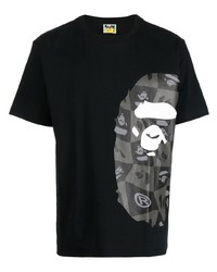 Мужская черная футболка с круглым вырезом с принтом от A Bathing Ape