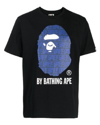 Мужская черная футболка с круглым вырезом с принтом от A Bathing Ape