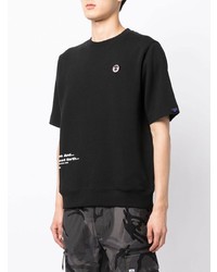 Мужская черная футболка с круглым вырезом с принтом от AAPE BY A BATHING APE