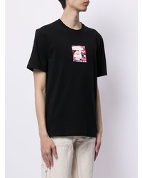 Мужская черная футболка с круглым вырезом с принтом от AAPE BY A BATHING APE