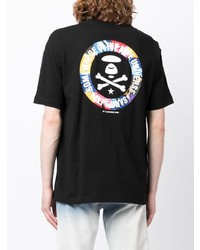 Мужская черная футболка с круглым вырезом с принтом от AAPE BY A BATHING APE