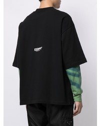 Мужская черная футболка с круглым вырезом с принтом от AAPE BY A BATHING APE