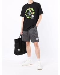 Мужская черная футболка с круглым вырезом с принтом от AAPE BY A BATHING APE